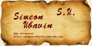 Simeon Ubavin vizit kartica